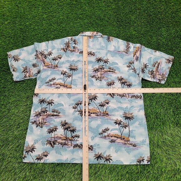 Campia Moda Beach Palm-Tree Button Shirt Large 23x30 Summer AOP - Picture 3 of 12